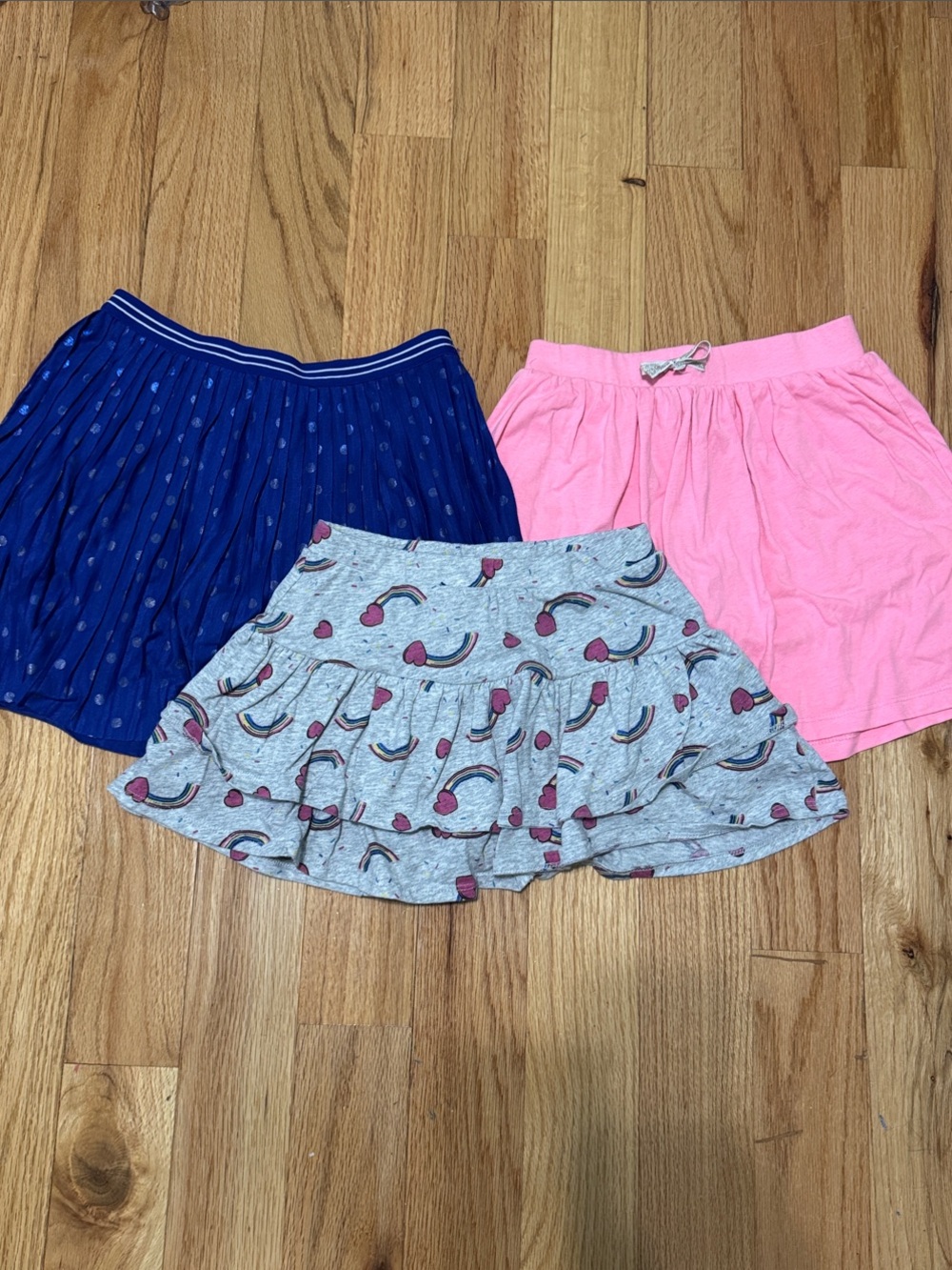 Girls' Mixed Skort Pack - Pink, Navy & Gray